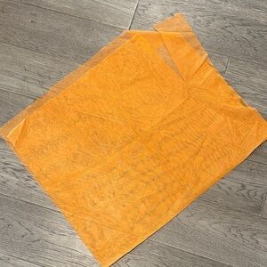 Orange Sheer Mesh Fabric Sheet